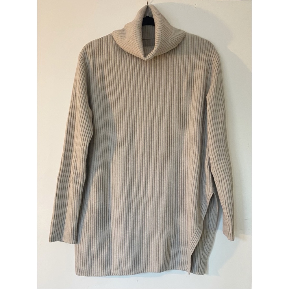 Long Knit Turtleneck Sweater